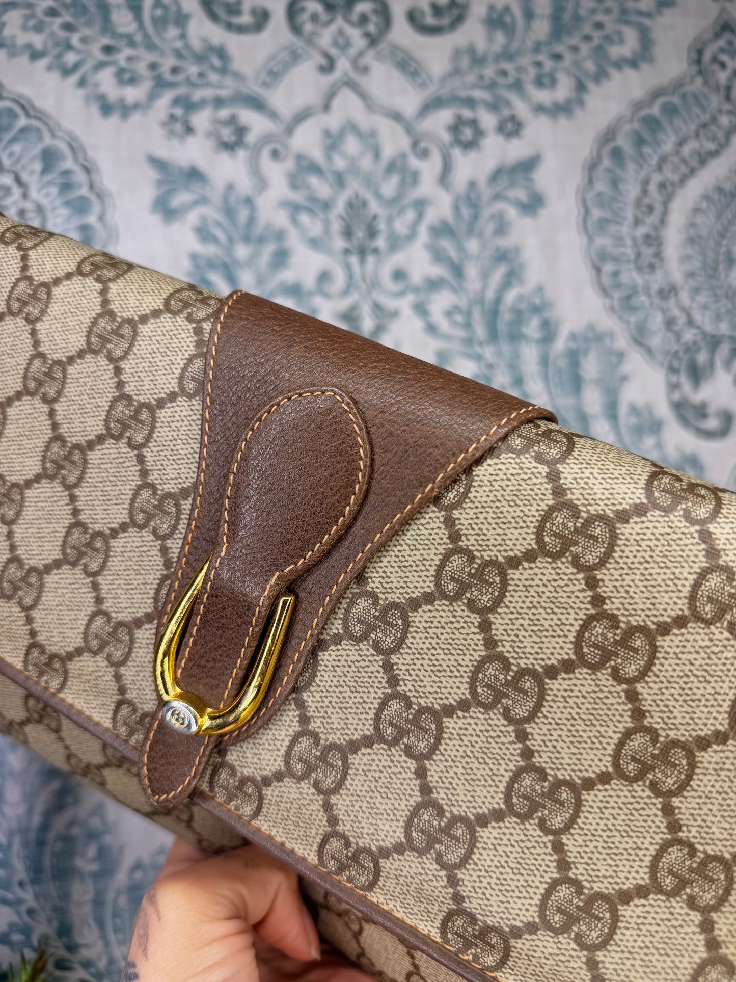 Gucci Supreme Vintage 2way Purse/Clutch