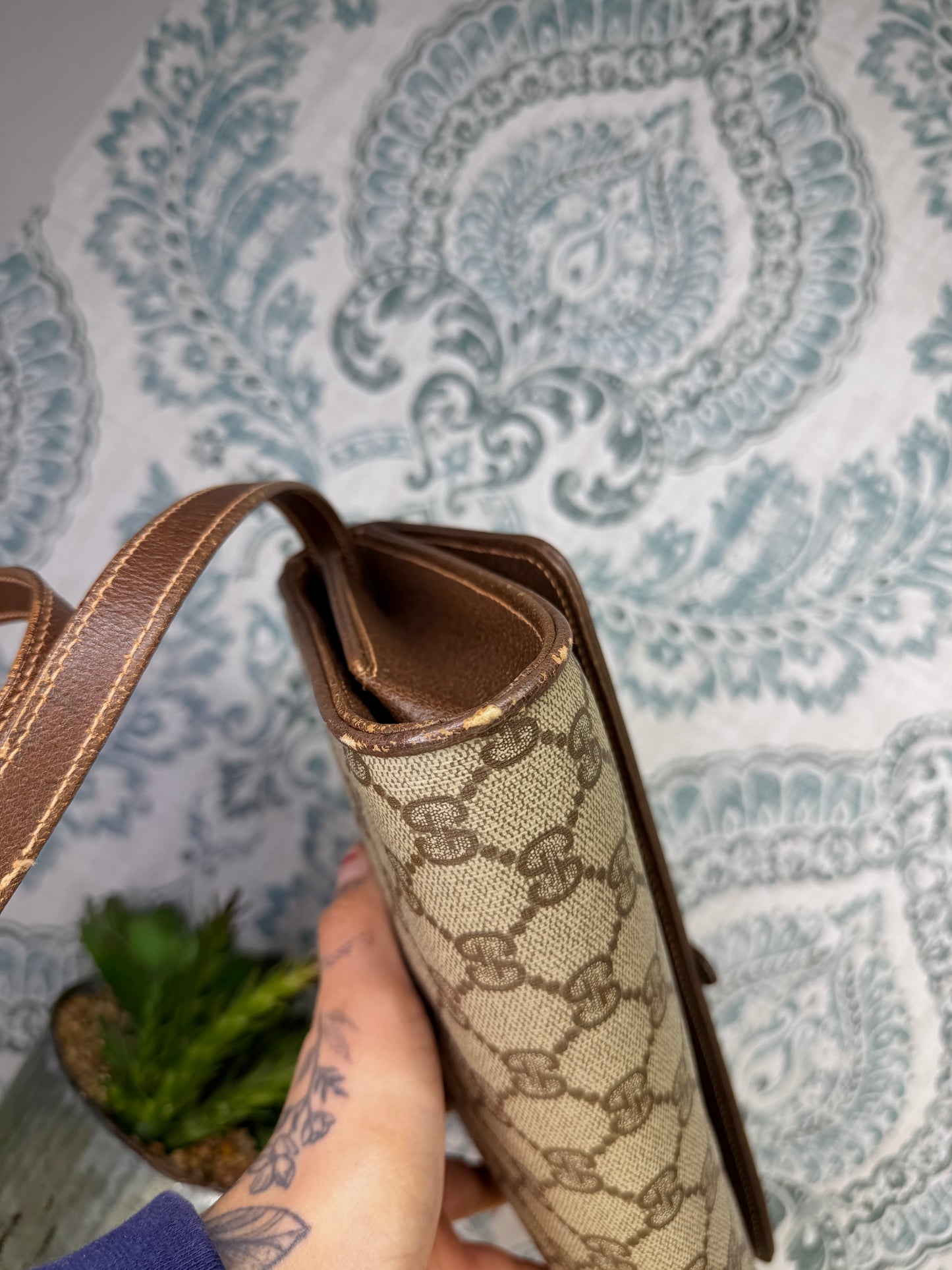 Gucci Supreme Vintage 2way Purse/Clutch