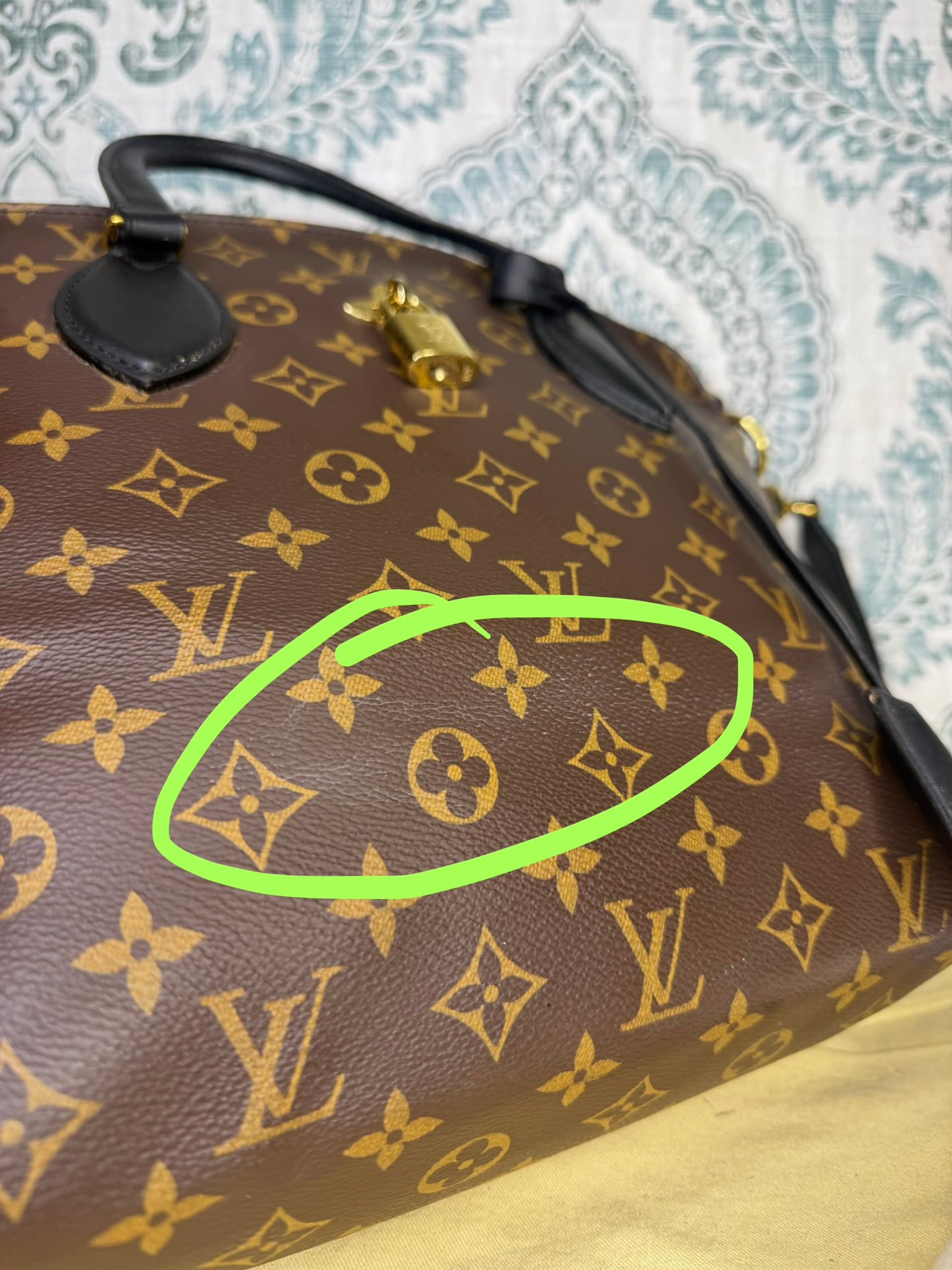 Louis Vuitton Flower Zipped Tote MM Black