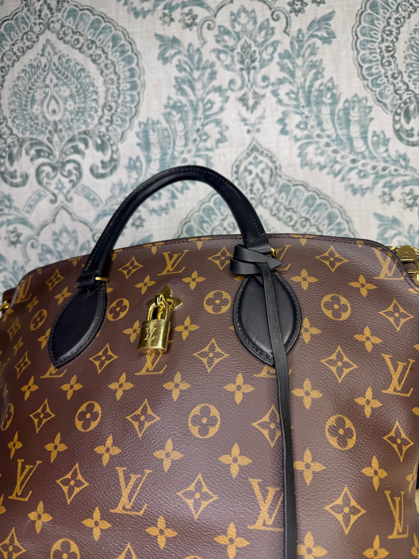 Louis Vuitton Flower Zipped Tote MM Black