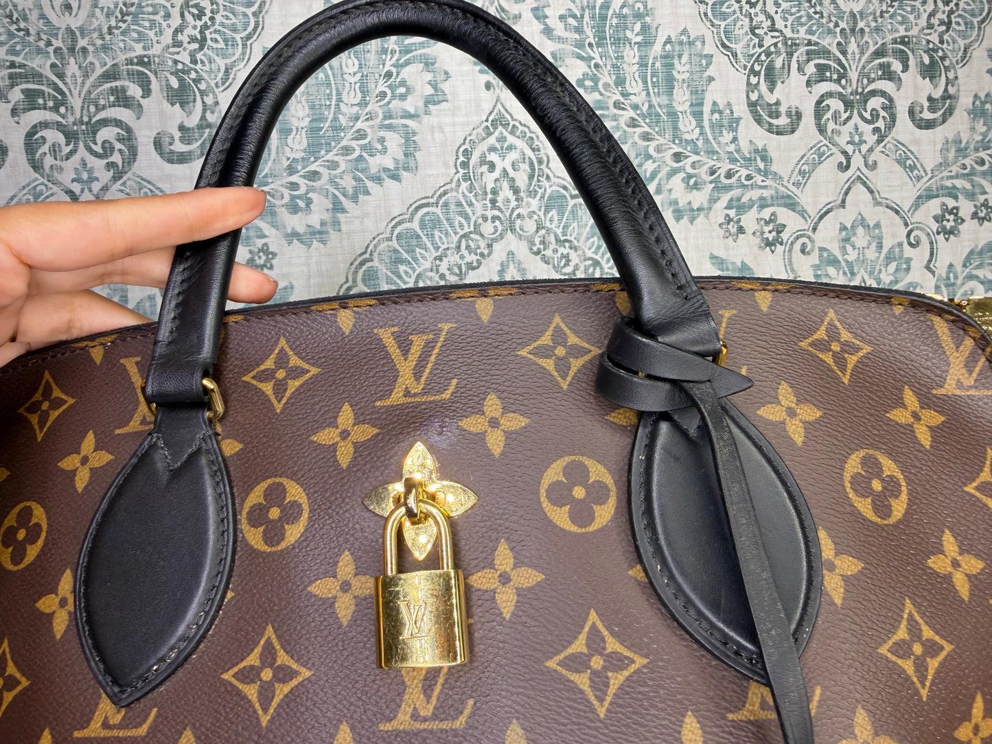 Louis Vuitton Flower Zipped Tote MM Black