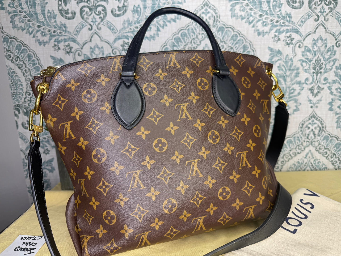 Louis Vuitton Flower Zipped Tote MM Black