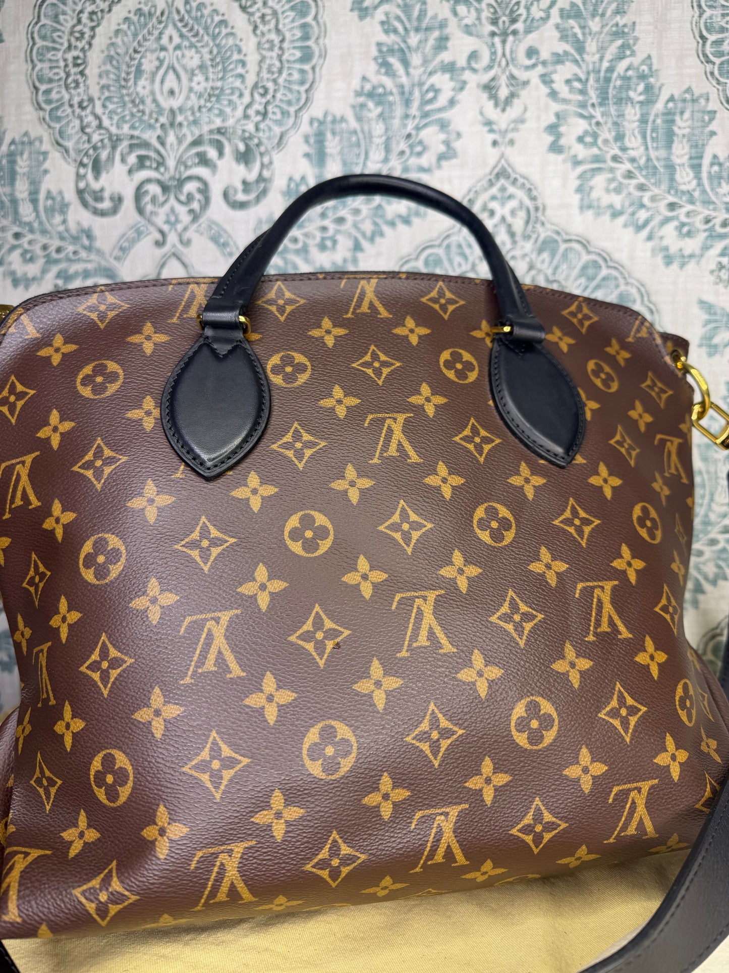 Louis Vuitton Flower Zipped Tote MM Black