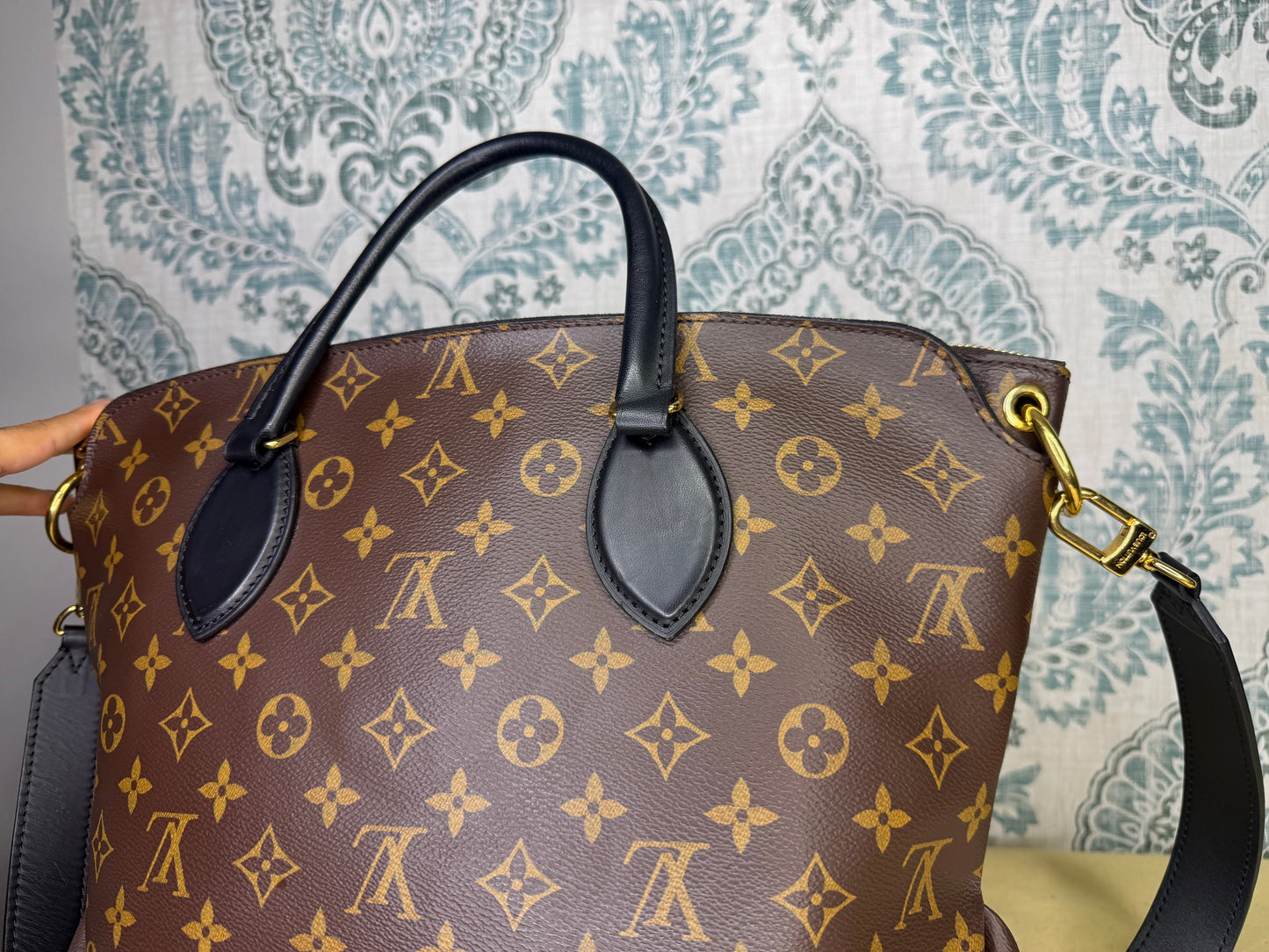 Louis Vuitton Flower Zipped Tote MM Black