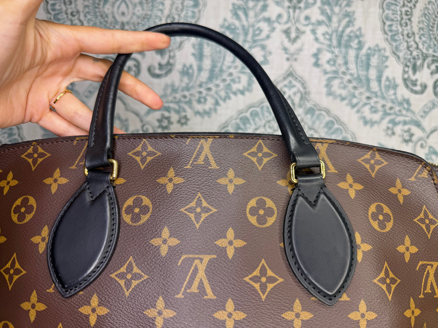 Louis Vuitton Flower Zipped Tote MM Black