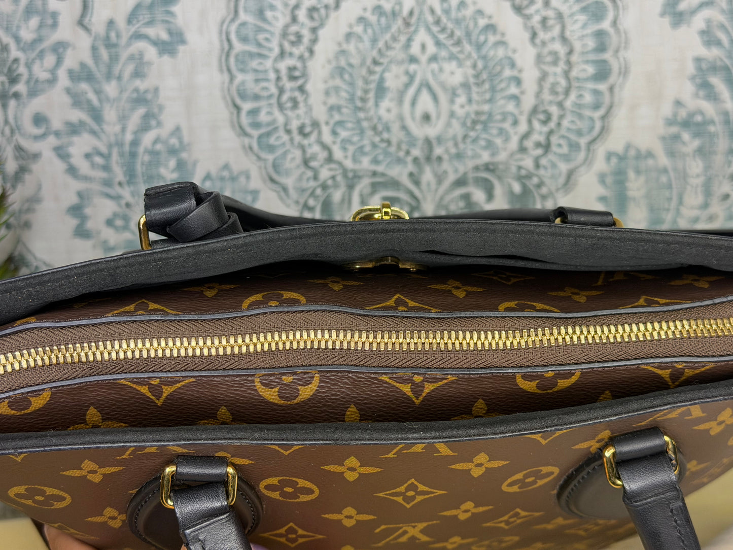 Louis Vuitton Flower Zipped Tote MM Black