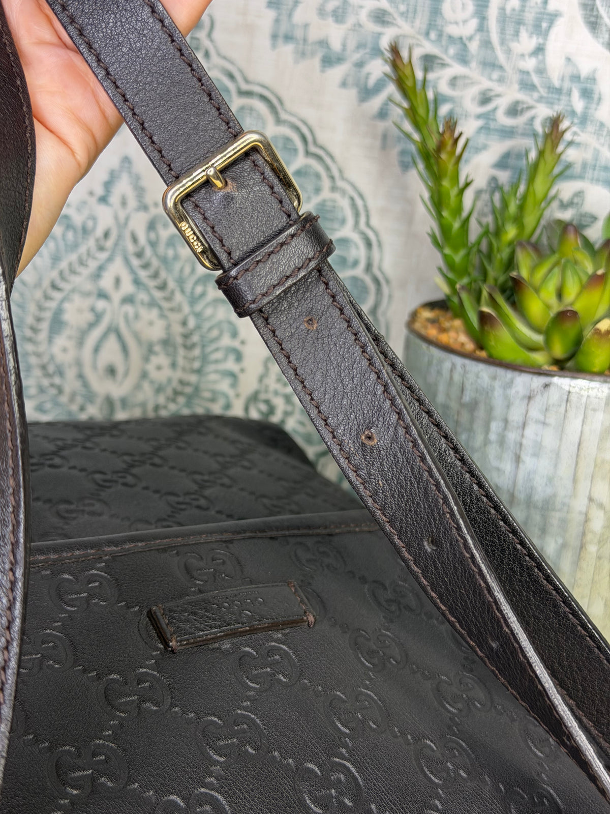 Gucci Guccissima Small Messenger Bag