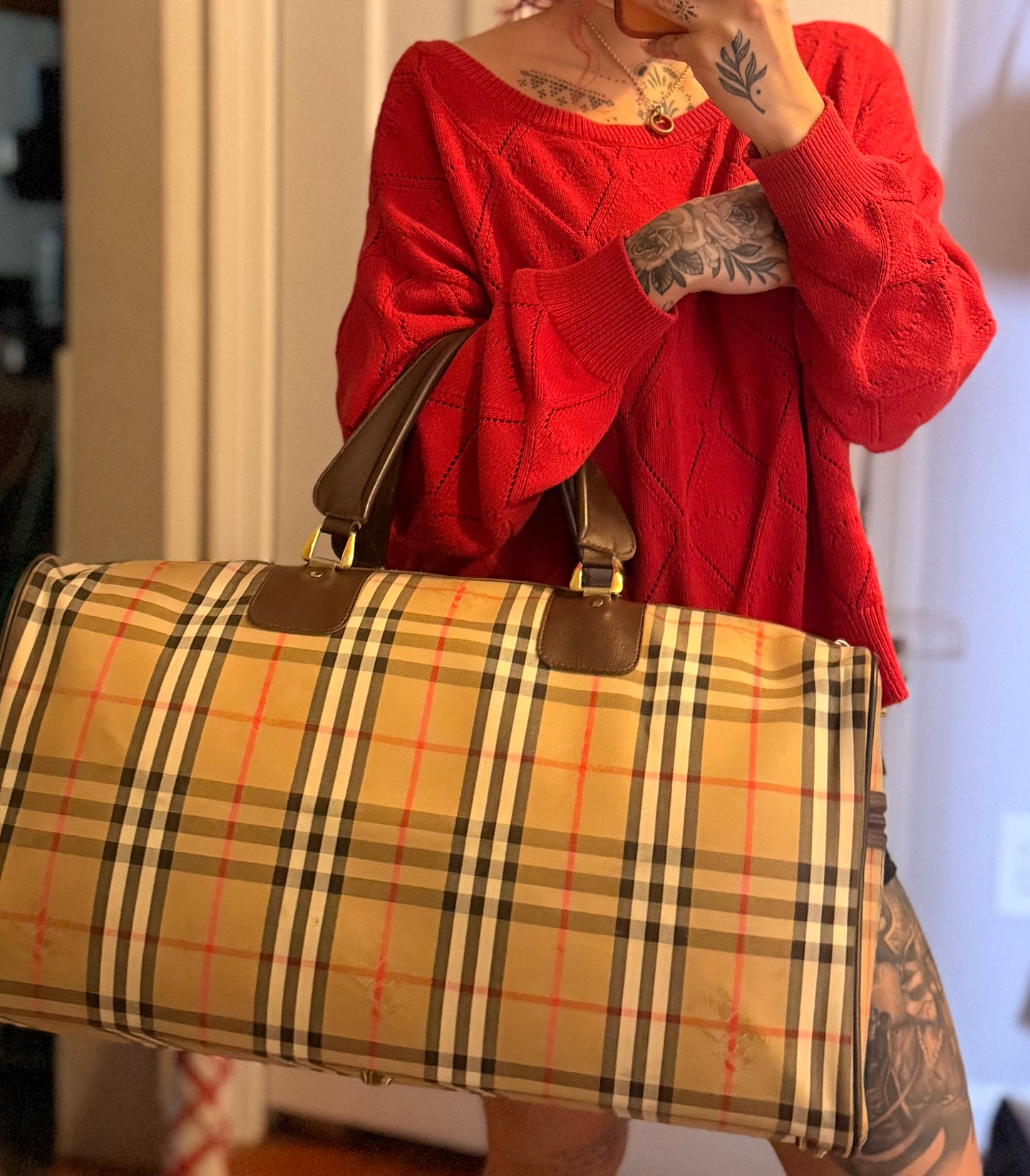 Burberry Nova Check Duffle