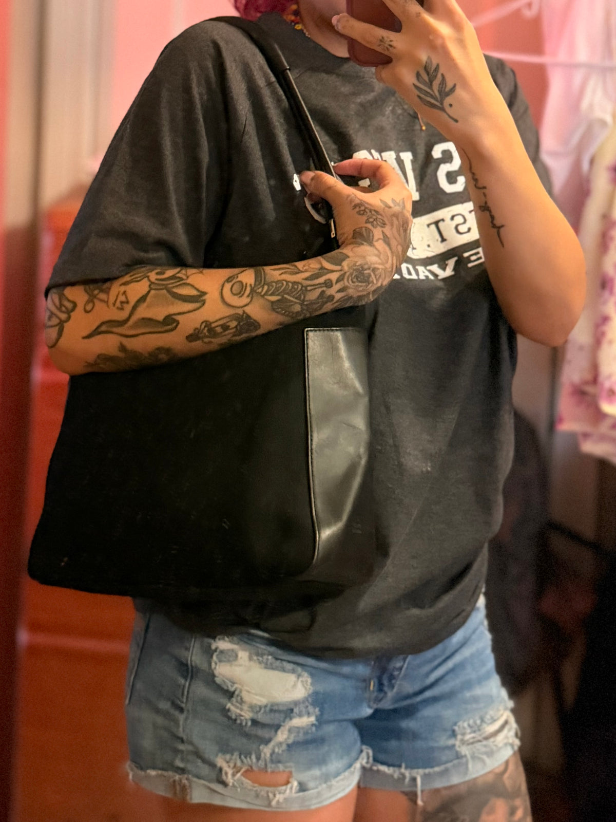 Gucci Black Nylon Canvas Shoulder Purse