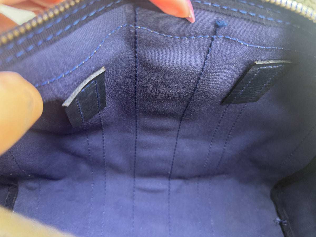 Gucci Navy Vintage Sherry Line Boston Bag